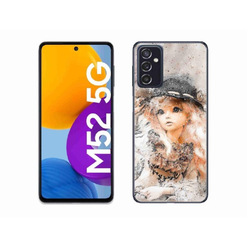 Zselés borító mmCase Samsung Galaxy M52 5G - kalapos lányhoz