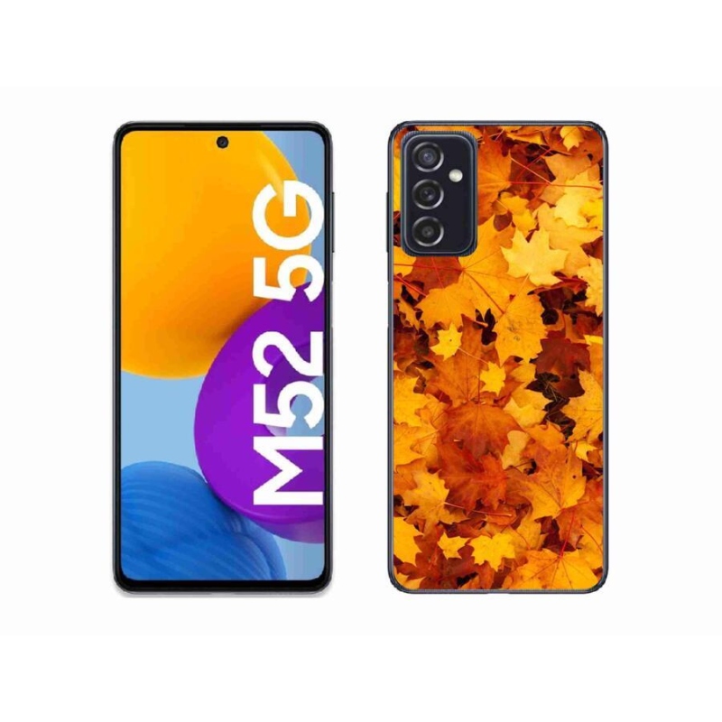 Gél borító mmCase Samsung Galaxy M52 5G - juharlevelek - Samsung Galaxy M52 5G - Juharlevelek