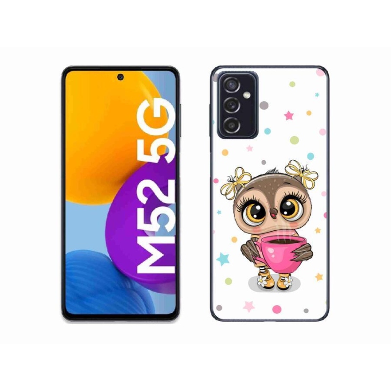 Zselés borítás mmCase Samsung Galaxy M52 5G - rajzfilm bagolyhoz