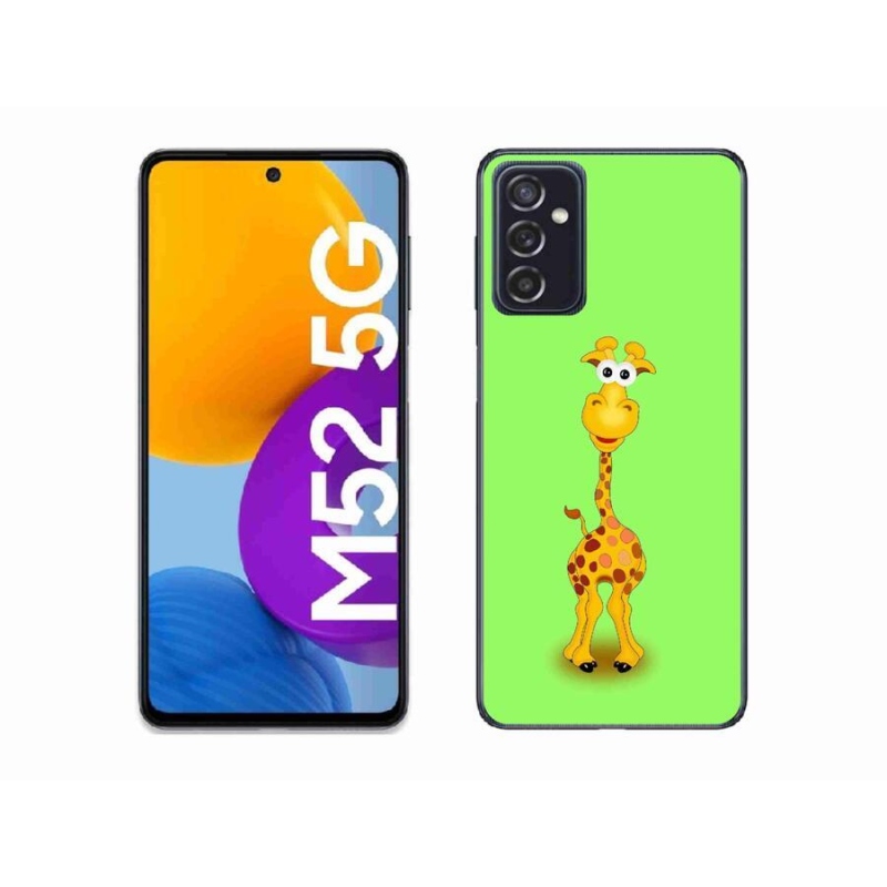 Zselés borító mmCase Samsung Galaxy M52 5G - rajzfilm zsiráfhoz