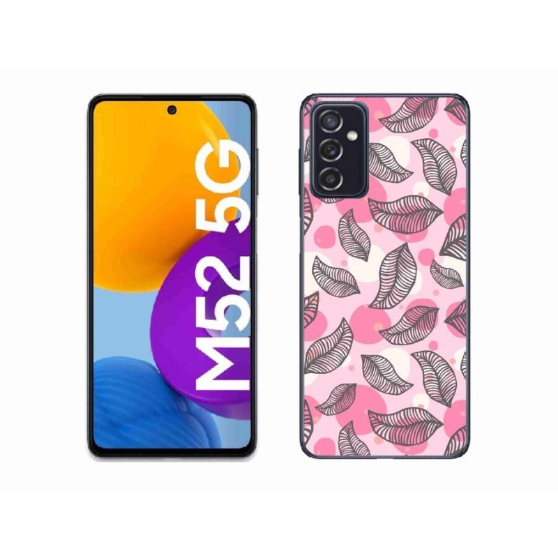 Zselés borító mmCase Samsung Galaxy M52 5G - rajzfilm hulló levelek