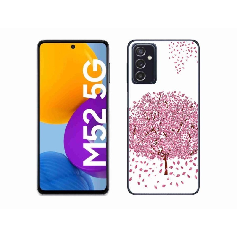 Zselés borítás mmCase Samsung Galaxy M52 5G - rajzfilmfa levelekkel