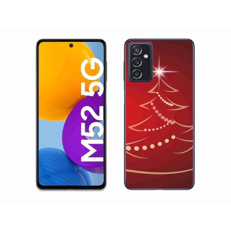Gél borító mmCase Samsung Galaxy M52 5G - karácsonyfa karikatúra