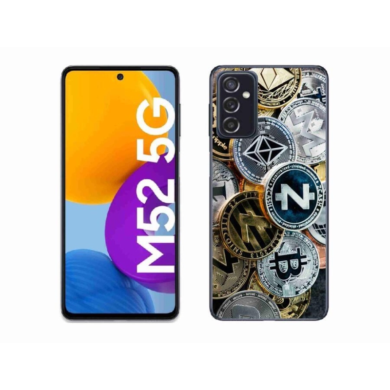 Gél borító mmCase a Samsung Galaxy M52 5G számára - kriptovaluták