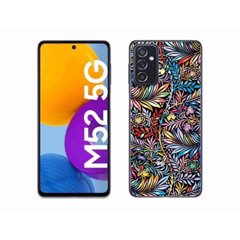 Gél borító mmCase a Samsung Galaxy M52 5G készülékhez - virágok 5