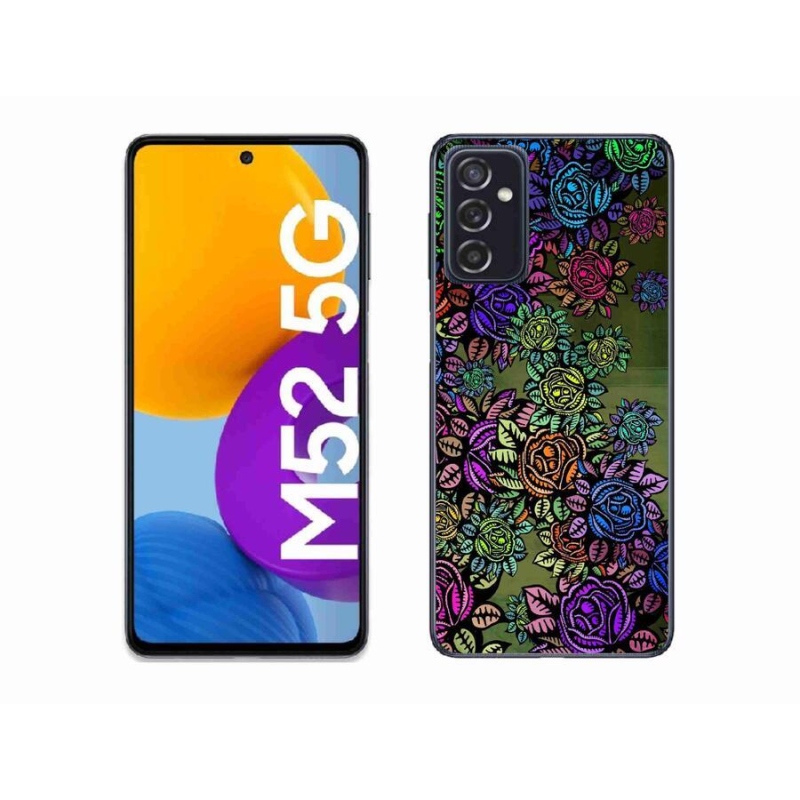 Gél borító mmCase Samsung Galaxy M52 5G - virágok 6