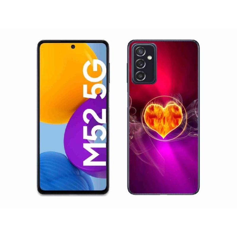 Gél borítás mmCase Samsung Galaxy M52 5G - tüzes szív