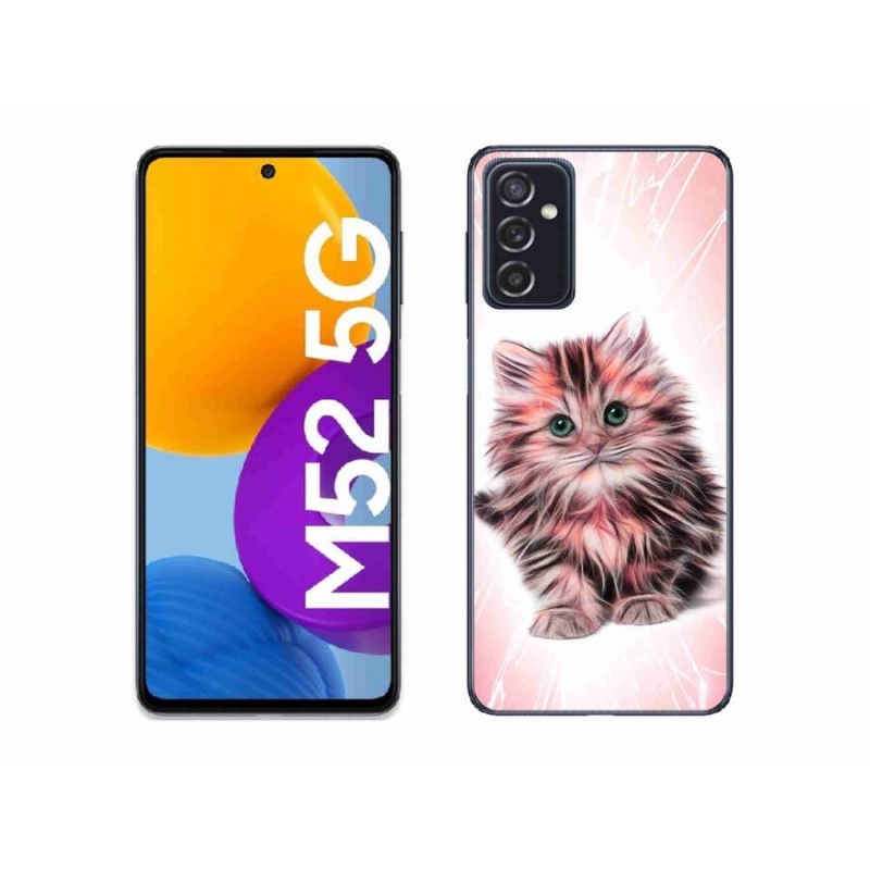 Gél védőhuzat mmCase Samsung Galaxy M52 5G - aranyos cica