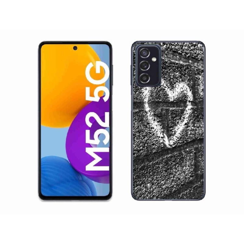 Gél borítás mmCase Samsung Galaxy M52 5G - szív a falon