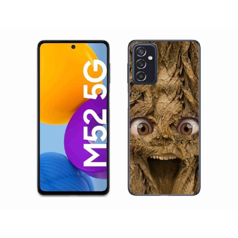 Gél borítás mmCase Samsung Galaxy M52 5G - vidám fa szemekkel