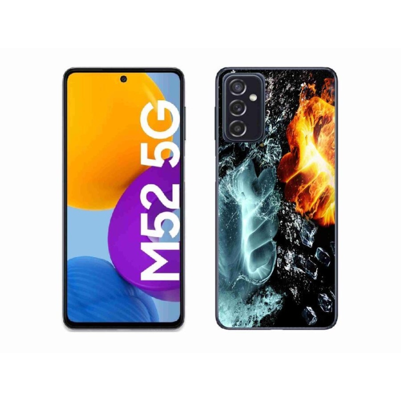 Zselés borítás mmCase Samsung Galaxy M52 5G - víz és tűz