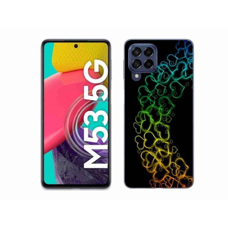 Zselés borítás mmCase Samsung Galaxy M53 5G - színes szívek