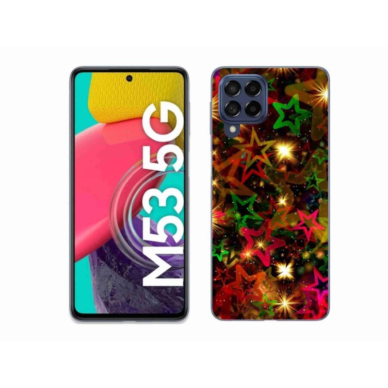Gél borítás mmCase Samsung Galaxy M53 5G - színes csillagok