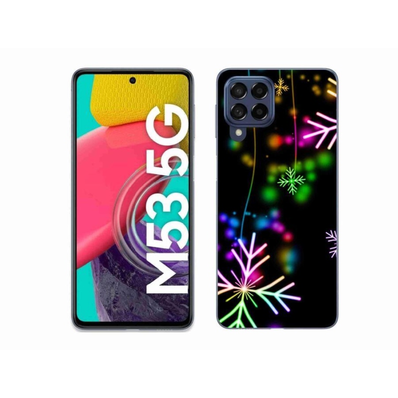 Gél borítás mmCase a mobiltelefon Samsung Galaxy M53 5G - színes pelyhek