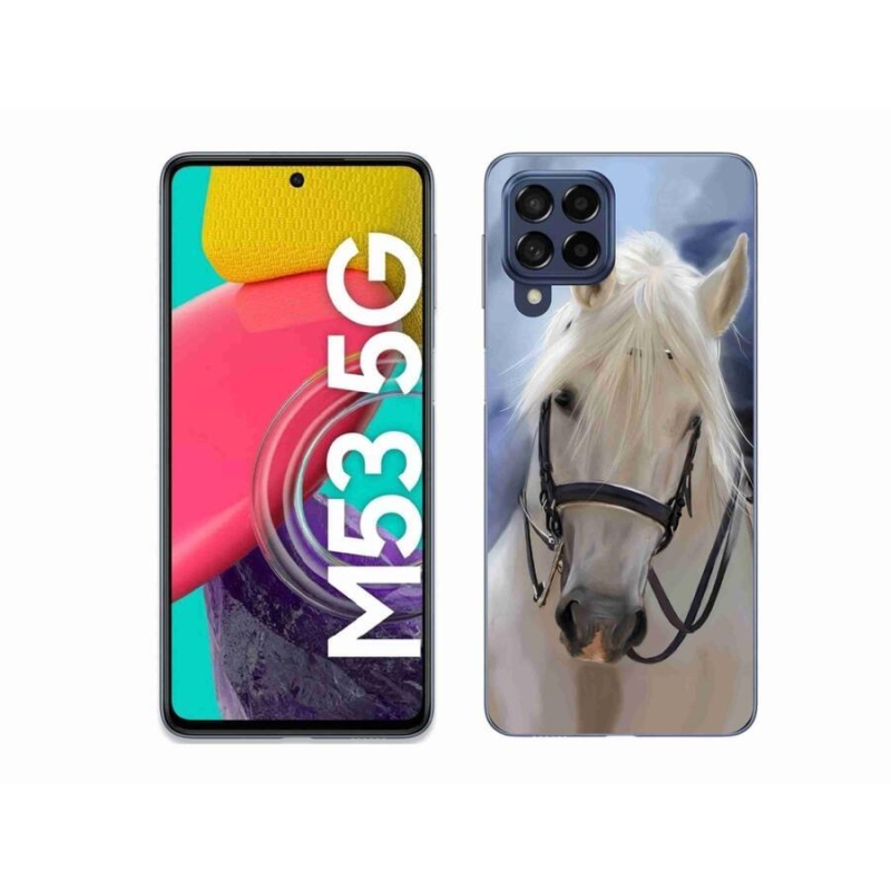 Zselés borítás mmCase Samsung Galaxy M53 5G - fehér ló