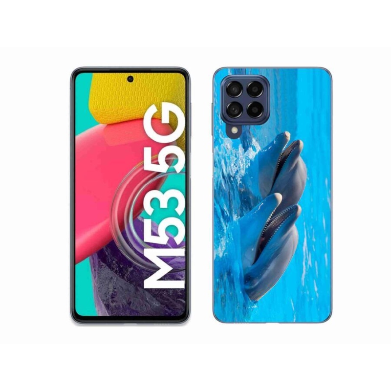 Zselés borítás mmCase Samsung Galaxy M53 5G - delfinek