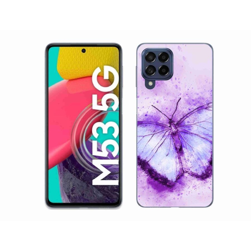 Zselés borítás mmCase Samsung Galaxy M53 5G - lila pillangó
