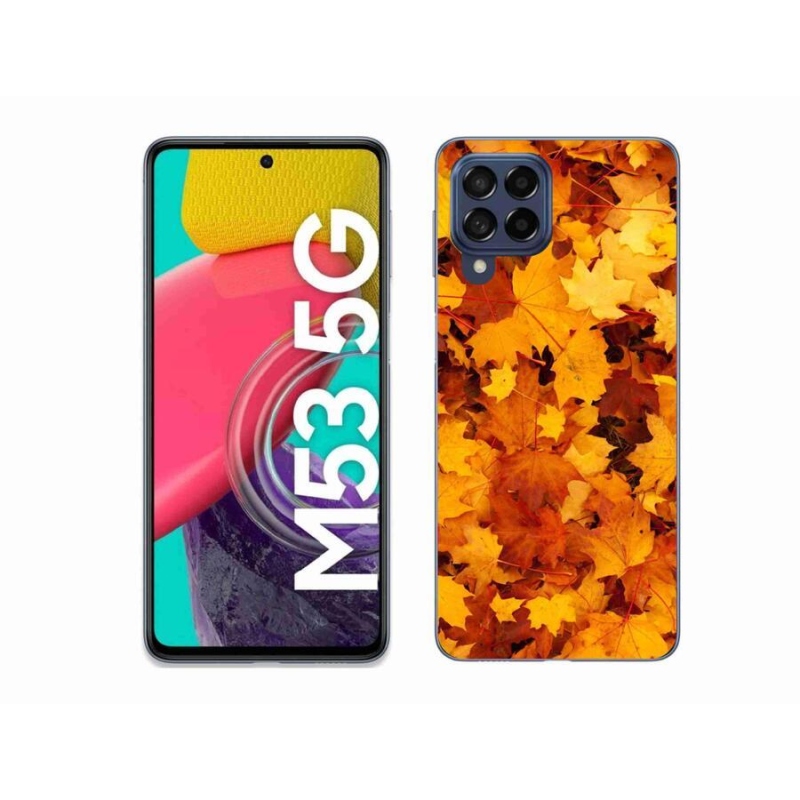 Gél borító mmCase Samsung Galaxy M53 5G - juharlevelek - Samsung Galaxy M53 5G - Juharlevelek