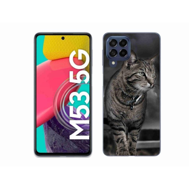 Zselés borítás mmCase Samsung Galaxy M53 5G - macska