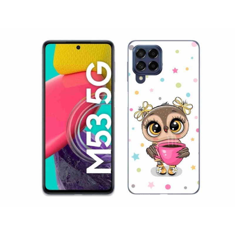 Zselés borítás mmCase Samsung Galaxy M53 5G - rajzfilm bagolyhoz
