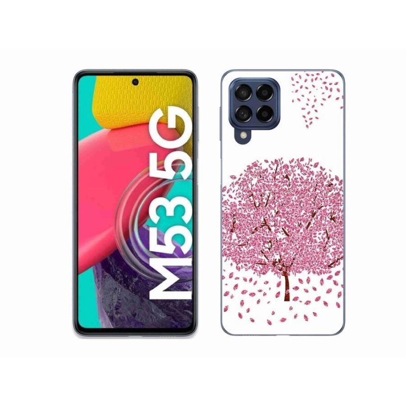 Zselés borító mmCase Samsung Galaxy M53 5G - rajzfilmfa levelekkel