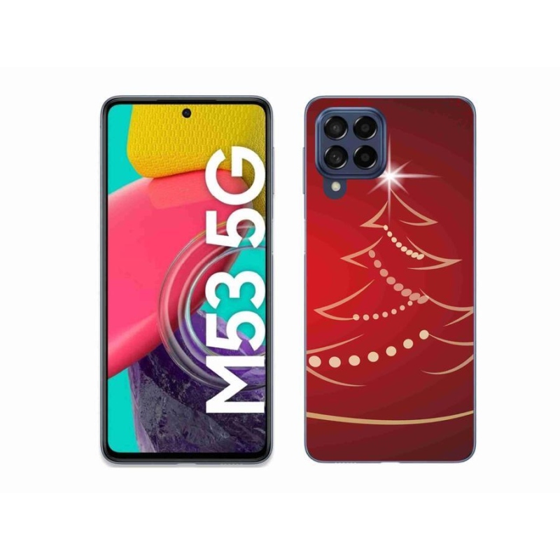 Gél borító mmCase Samsung Galaxy M53 5G - karácsonyfa karikatúra