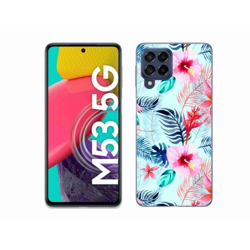 Zselés borítás mmCase Samsung Galaxy M53 5G - virágokhoz