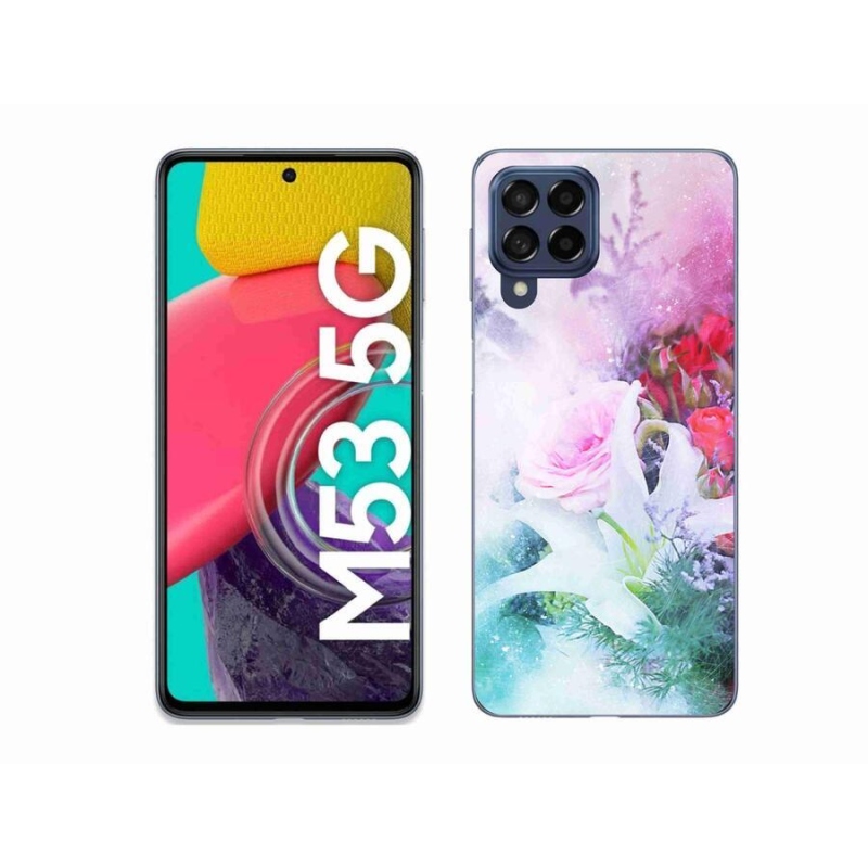Gél borító mmCase a Samsung Galaxy M53 5G készülékhez - virágok 4