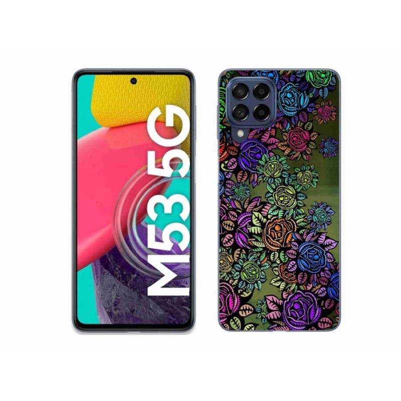 Gél borító mmCase Samsung Galaxy M53 5G - virágok 6