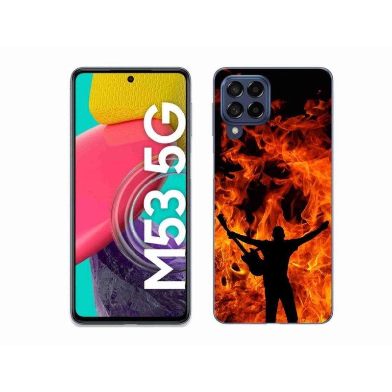 Gél borítás mmCase Samsung Galaxy M53 5G - zenész és tűz
