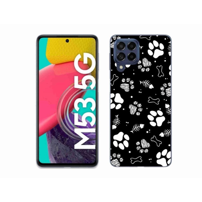 Gél borítás mmCase Samsung Galaxy M53 5G - kutyamancsok számára