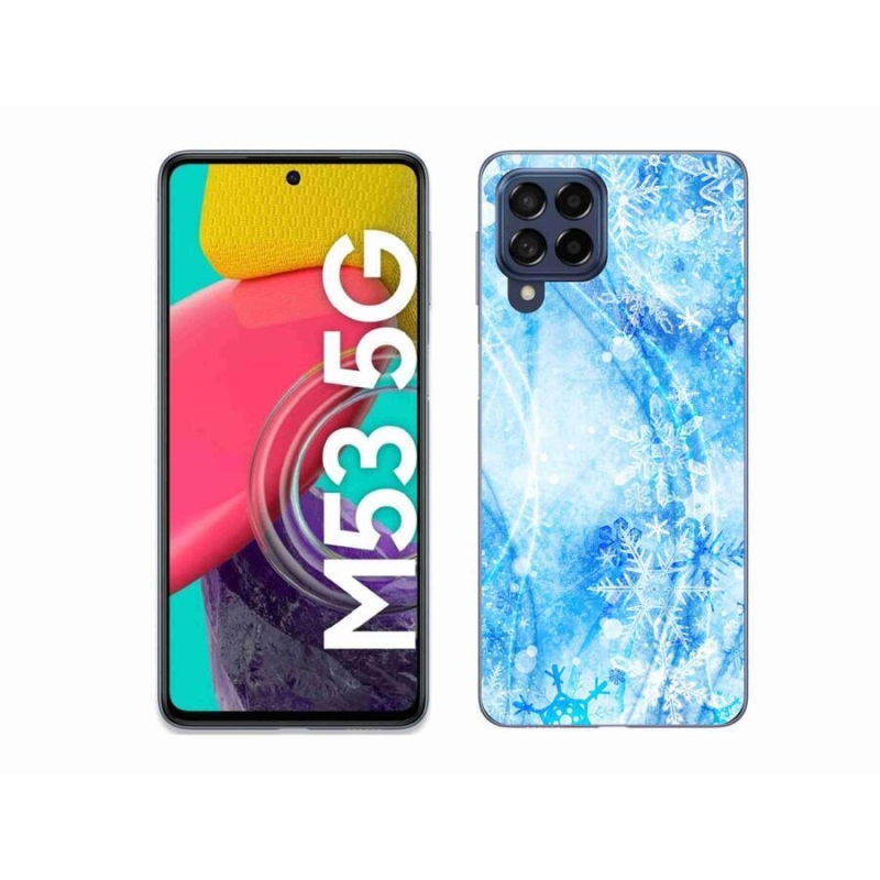 Gél védőhuzat mmCase Samsung Galaxy M53 5G - hópelyhekhez