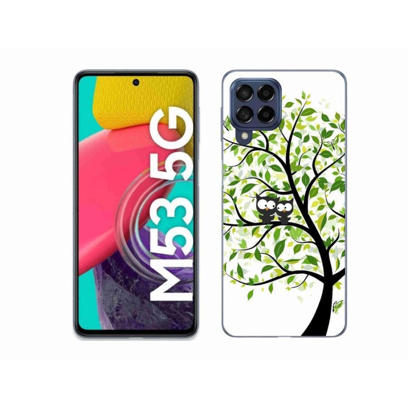 Zselés borító mmCase Samsung Galaxy M53 5G - baglyok a fán
