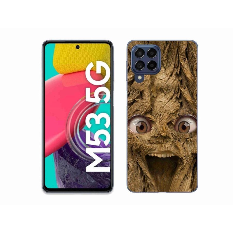 Gél borítás mmCase Samsung Galaxy M53 5G - vidám fa szemekkel