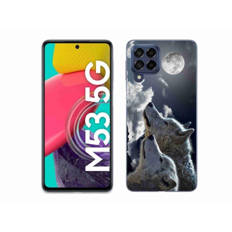 Gél védőhuzat mmCase Samsung Galaxy M53 5G - farkasok