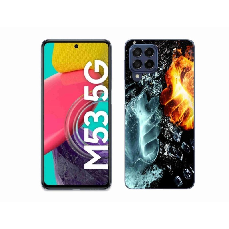 Zselés borítás mmCase Samsung Galaxy M53 5G - víz és tűz