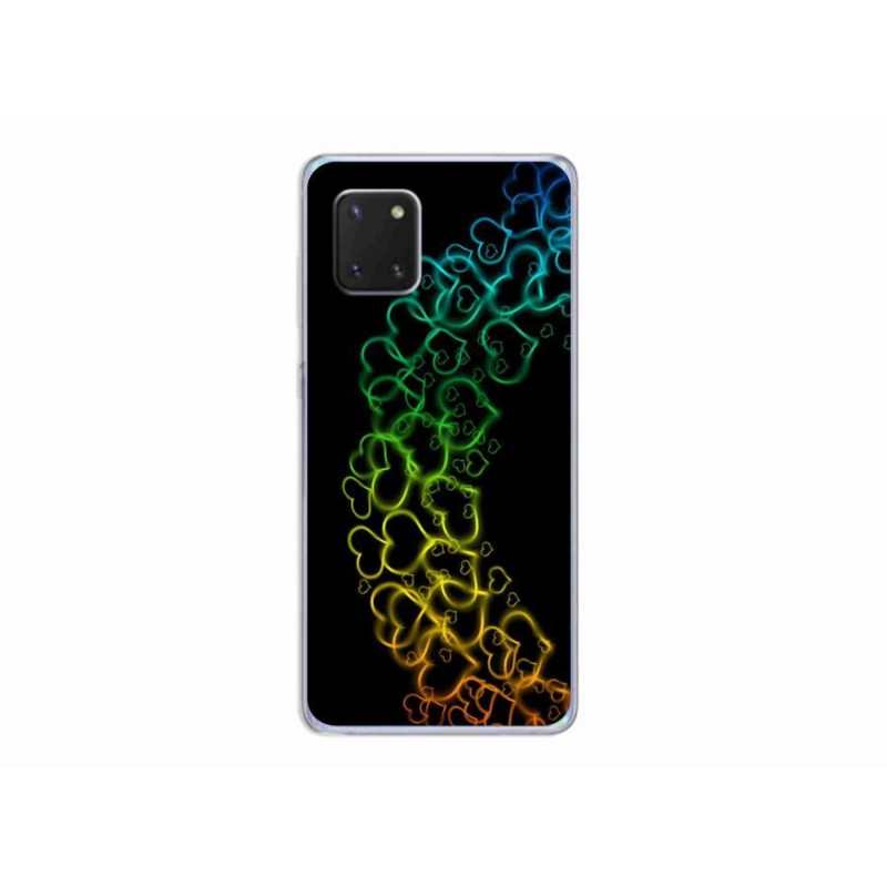 Gél borítás mmCase Samsung Galaxy Note 10 Lite készülékhez - színes szívek