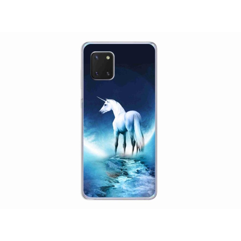 Zselés borítás mmCase Samsung Galaxy Note 10 Lite készülékhez - fehér egyszarvú