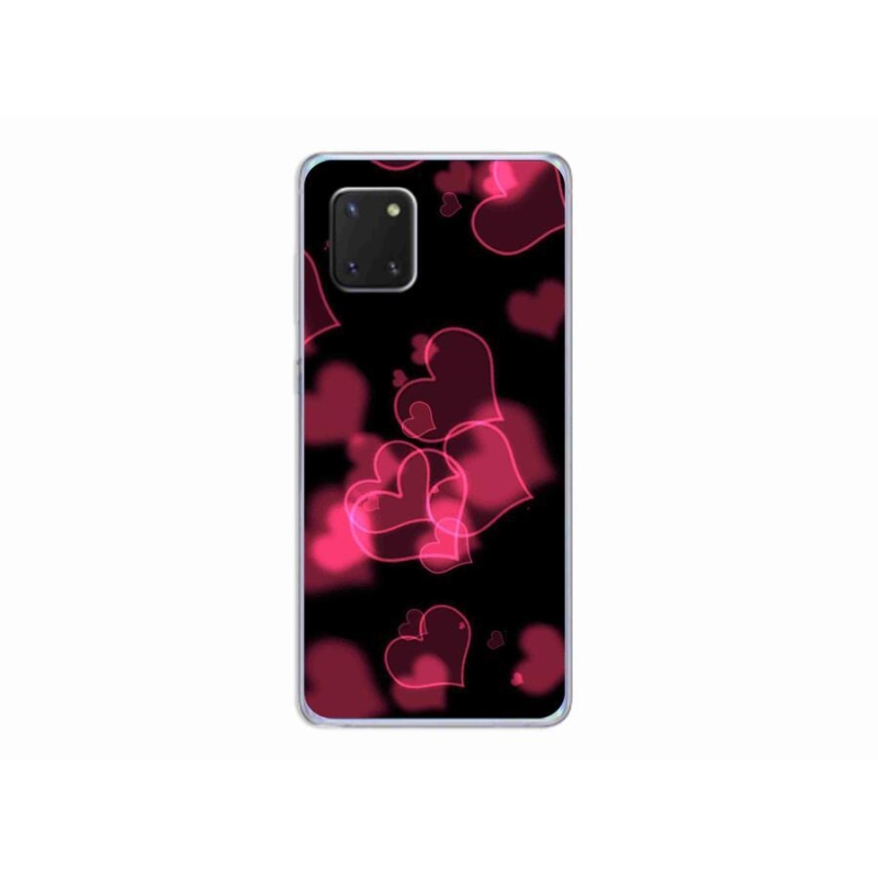 Zselés borítás mmCase Samsung Galaxy Note 10 Lite készülékhez - piros szívek