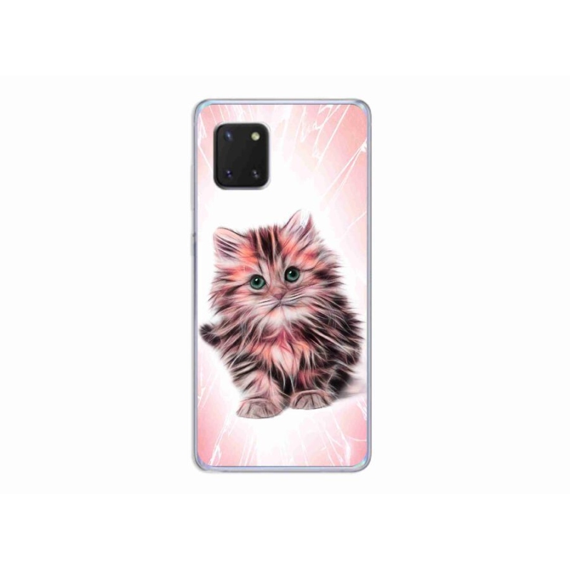 Gél borítás mmCase Samsung Galaxy Note 10 Lite készülékhez - aranyos cica