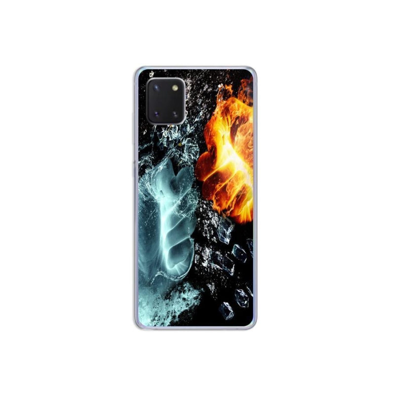 Zselés borítás mmCase Samsung Galaxy Note 10 Lite készülékhez - víz és tűz