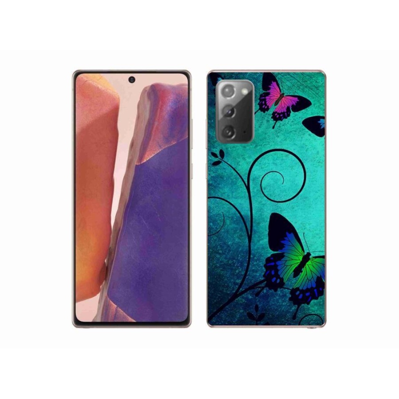 Zselés borító mmCase Samsung Galaxy Note 20/Note 20 5G - színes pillangókhoz