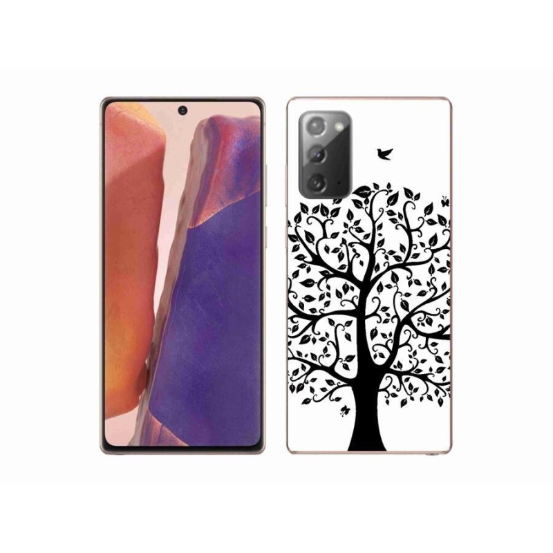 Zselés borítás mmCase Samsung Galaxy Note 20/Note 20 5G - fekete és fehér fa