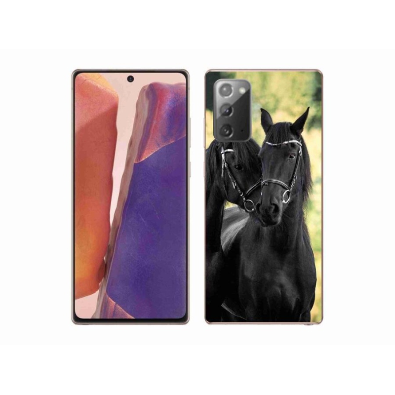Zselés borítás mmCase Samsung Galaxy Note 20/Note 20 5G - két fekete ló