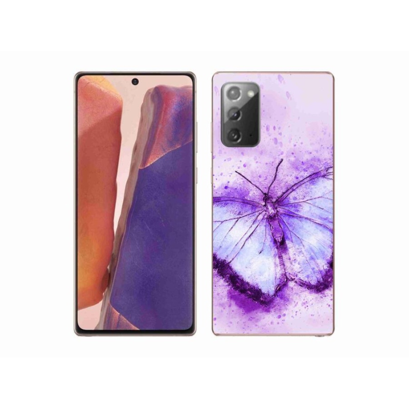 Gél védőhuzat mmCase Samsung Galaxy Note 20/Note 20 5G - lila pillangó