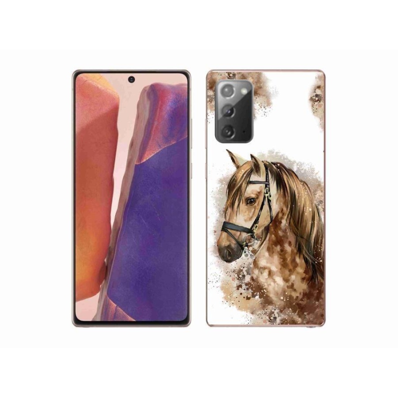 Zselés borító mmCase Samsung Galaxy Note 20/Note 20 5G - barna rajzfilm lóhoz