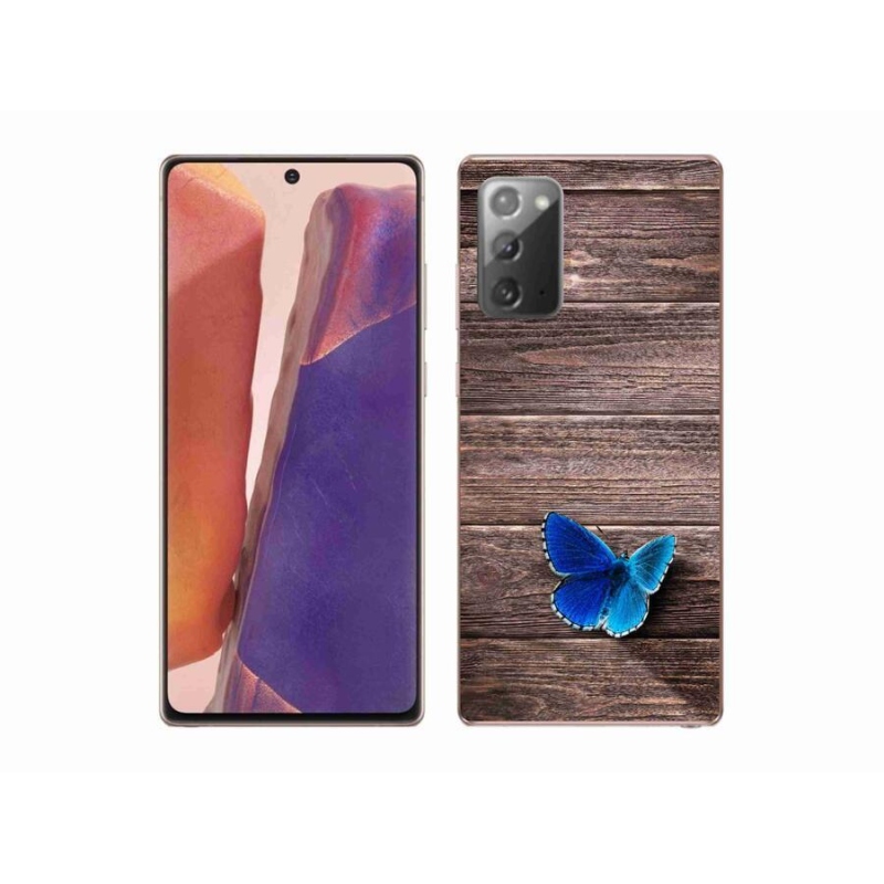 Gél védőhuzat mmCase Samsung Galaxy Note 20/Note 20 5G - kék pillangó 1