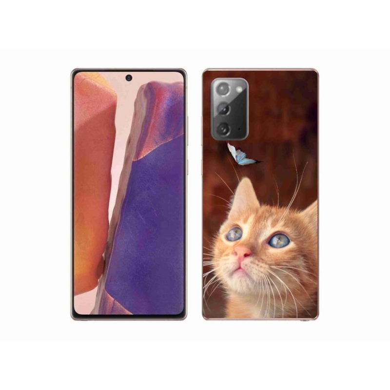 Zselés borító mmCase Samsung Galaxy Note 20/Note 20 5G - pillangó és cica