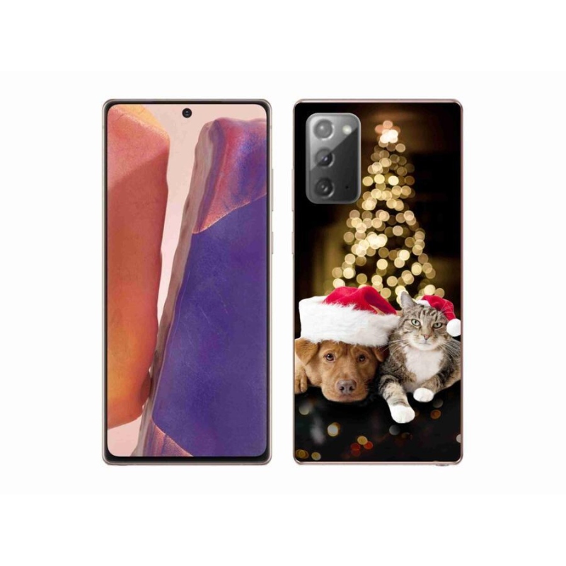 Gél borítás mmCase Samsung Galaxy Note 20/Note 20 5G - Karácsonyi kutya és macska