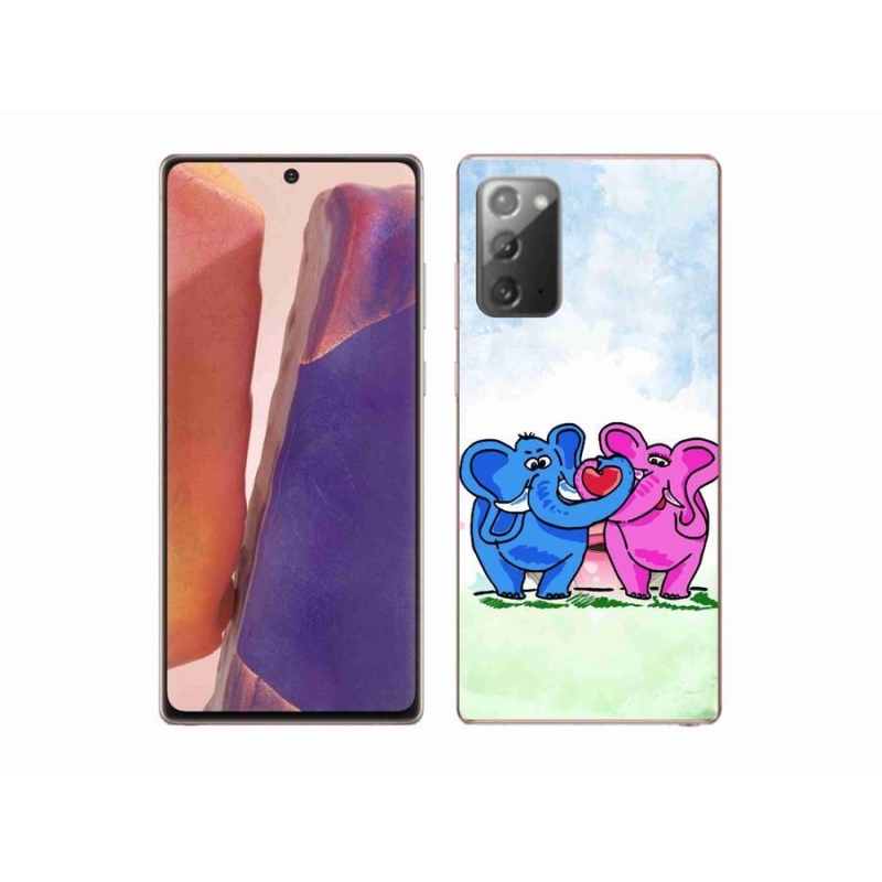 Zselés borítás mmCase Samsung Galaxy Note 20/Note 20 5G - szerelmes elefántok